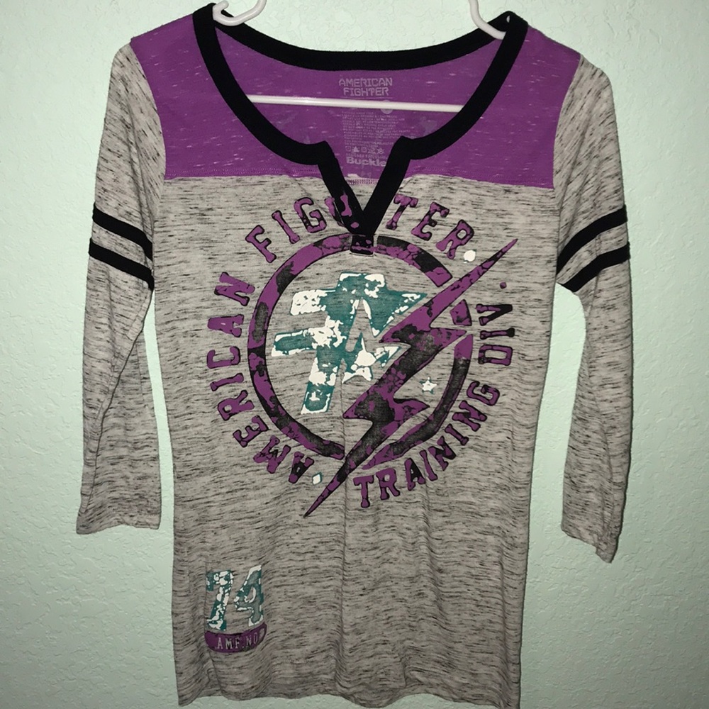 Women’s S Quarter-Sleeve American Fighter Shirt